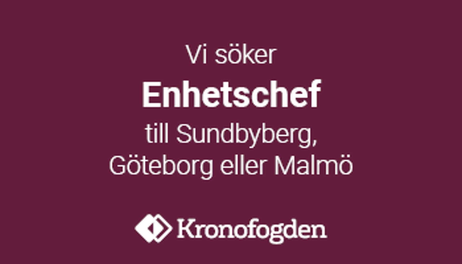 Enhetschef till Konkurstillsynsenheten på Kronofogden