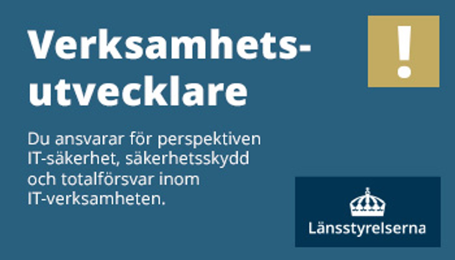 Länsstyrelsen söker verksamhetsutvecklare. Sista ansökningsdag är 2 november 2025.