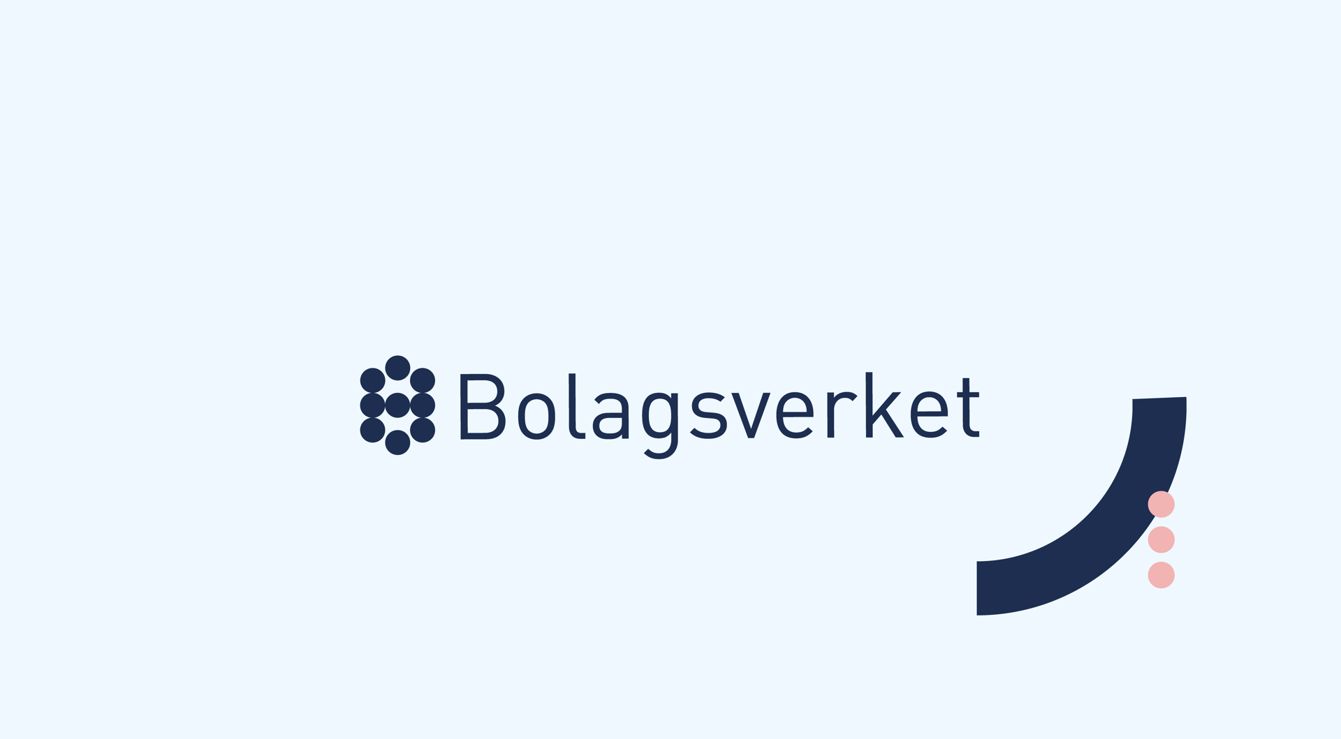 Bolagsverkets logotyp på ljusblå bakgrund