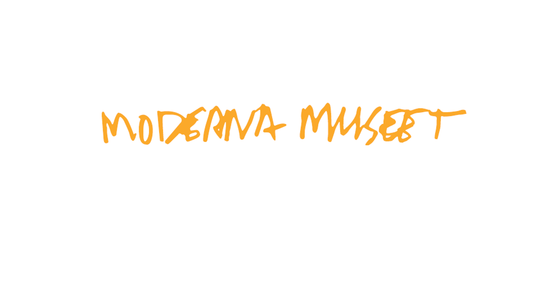 Moderna museets logotyp i gult.